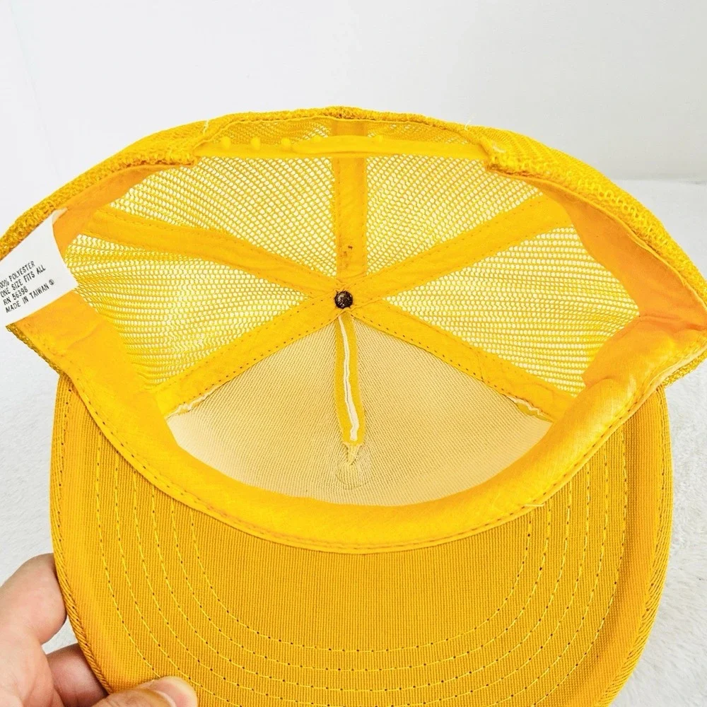 GW Oval Logo 2-Tone Trucker Hat Cap Snapback Adjustable Yellow Workwear Outdoors